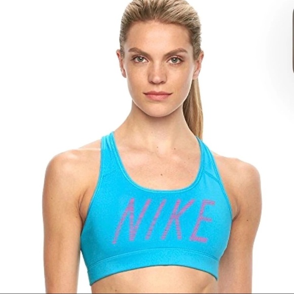 Nike Sports Bra Dri Fit with Racerback Design Moisture Wicking Choose Color - Picture 2 of 8